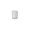 Kép 1/5 - Duni üveg gyertyatartó, ezüst-fehér színű, 100 x Ø 80 mm méretű