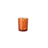 Kép 1/3 - Duni üveg gyertyatartó, rozsda-narancs színű, 100 x Ø 80 mm méretű
