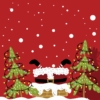 Kép 1/2 - Paper+Design Tissue Szalvéta, karácsonyi, mikulás mintás, piros 33 x 33 cm, 3-rétegű