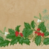 Kép 1/2 - Tissue Szalvéta, karácsonyi piros bogyó mintás, 33 x 33 cm, 3-rétegű