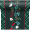 Kép 1/2 - Dunicel® 3in1 Asztali futó, karácsonyi virág és kocka mintás, 0,4 x 4,8 m