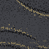 Kép 1/3 - Duni® Tissue Szalvéta, fekete, arany-ezüst pötty mintás, 33 x 33 cm, 1/4 hajtású, 3-rétegű, 50 db/csomag