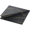 Kép 2/3 - Duni® Tissue Szalvéta, fekete, arany-ezüst pötty mintás, 33 x 33 cm, 1/4 hajtású, 3-rétegű, 50 db/csomag