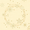 Kép 1/4 - Dunisoft® textil hatású Szalvéta, krém-arany csillag mintás, 40 x 40 cm, 1/4 hajtású, 60 db/csomag