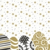 Kép 1/2 - Paper+Design Tissue Szalvéta, húsvéti, arany-fekete tojás mintás, 33 x 33 cm, 1/4 hajtású, 3-rétegű, 20 db/csomag