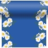 Kép 1/2 - Dunicel® Asztali futó, 3in1 kék színű, kamilla virág mintás, 0,40 x 4,8 m, nem vízálló