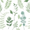Kép 1/2 - Duni® Tissue Szalvéta, zöld levelek mintás, 24 x 24 cm, 1/4 hajtású, 3-rétegű, 20 db/csomag