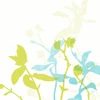 Kép 1/2 - Dunisoft® textil hatású Szalvéta, kiwi-kék levelek mintás, 40 x 40 cm, 1/4 hajtású, 60 db/csomag