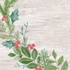 Kép 1/4 - Dunisoft® textil hatású Szalvéta, téli lomb mintás, 40 x 40 cm, 1/4 hajtású, 60 db/csomag