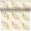 Kép 1/3 - Dunicel® textil hatású papír Asztali futó, 3in1, krém-arany csillag mintás, 0,40 x 4,8 m, nem vízálló