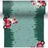 Kép 1/3 - Dunicel® textil hatású papír Asztali futó, 3in1, télapó mintás, 0,40 x 4,8 m, nem vízálló