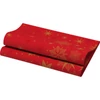 Kép 2/2 - Bio Dunisoft® textil hatású Szalvéta, piros-arany csillag mintás, 40 x 40 cm, 1/4 hajtású, 60 db/csomag