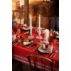 Kép 3/3 - Dunisoft® textil hatású Szalvéta, piros-szürke skandináv karácsonyi mintás, 40 x 40 cm