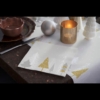 Kép 2/2 - Dunicel® 3in1 Asztali futó, karácsonyi ezüst - arany fenyő mintás, 0,4 x 4,8 m