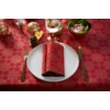 Kép 2/3 - Dunisoft® textil hatású Szalvéta, karácsonyi arany mintás piros , 40 x 40 cm