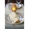 Kép 2/2 - Dunisoft® textil hatású Szalvéta, krém színű, karácsonyi, csillag mintás, 40 x 40 cm