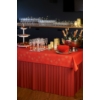 Kép 4/4 - Dunicel® textil hatású papír Asztalterítő,  piros karácsonyi, csillag mintás, 138 x 220 cm