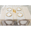 Kép 3/3 - Dunicel® Asztali futó törtfehér-szürkésdrapp arany mintás, 0,40 x 24 m