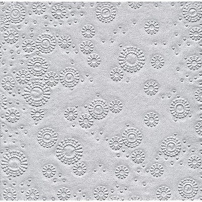 Paper+Design Tissue Szalvéta, dombornyomott, ezüst színű, 24 x 24 cm, 3-rétegű