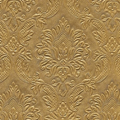 Paper+Design Tissue Szalvéta, dombornyomott, arany, 24 x 24 cm, 3-rétegű
