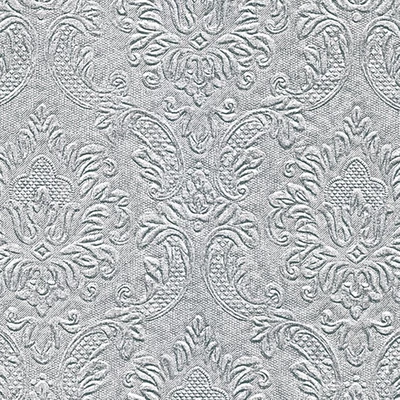 Paper+Design Tissue Szalvéta, dombornyomott, ezüst, 24 x 24 cm, 3-rétegű