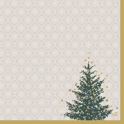Dunisoft® textil hatású Szalvéta, karácsonyi, fenyőfa mintás, 40 x 40 cm