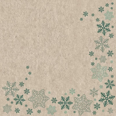 Paper+Design Tissue Szalvéta, karácsonyi, hópehely mintás, 33 x 33 cm, 2-rétegű