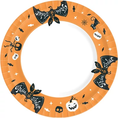 Paper+Design halloween tökös Bio papírtányér, Ø22 cm