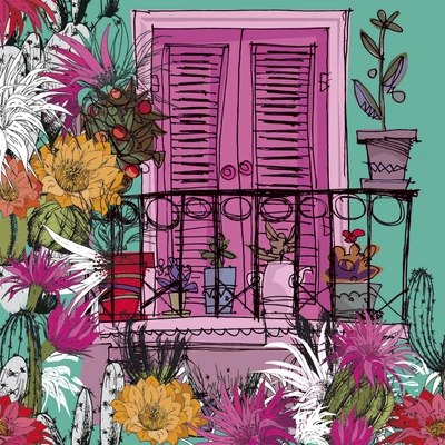 Paper+Design Tissue Szalvéta, Pink balkon mintás, 33 x 33 cm, 3-rétegű