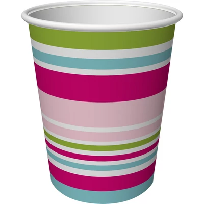 Duni® csíkos mintás Bio Papírpohár, 24 cl