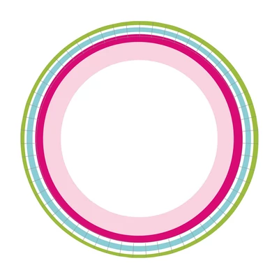 Duni® csíkos mintás Bio Papírtányér, Ø22 cm