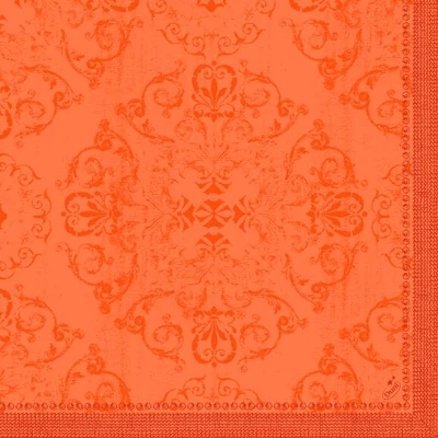Dunilin® textil hatású Szalvéta, narancssárga Opulent mintás, 40 x 40 cm, 1/4 hajtású, 45 db/csomag