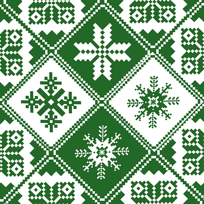 Paper+Design® Tissue karácsonyi, tradicionális zöld kötött mintás Szalvéta, 33 x 33 cm, 3-rétegű