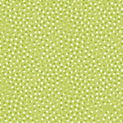 Duni® Tissue Szalvéta, zöld pont mintás, 33 x 33 cm, 1/4 hajtású, 3-rétegű, 20 db/csomag