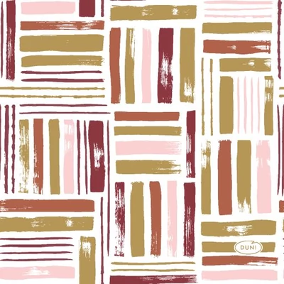 Duni® Tissue Szalvéta, modern mintás, 24 x 24 cm, 1/4 hajtású, 3-rétegű, 20 db/csomag