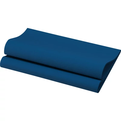 Bio Dunisoft® textil hatású Szalvéta, sötétkék színű, 40 x 40 cm, 1/4 hajtású, 12 db/csomag
