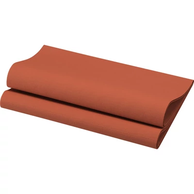 Bio Dunisoft® textil hatású Szalvéta, terrakotta színű, 40 x 40 cm, 1/4 hajtású, 12 db/csomag