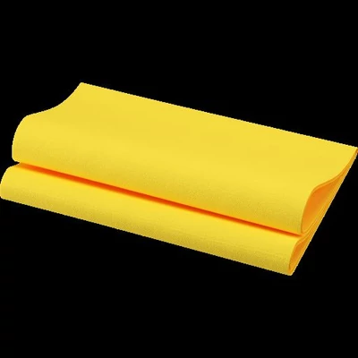 Bio Dunisoft® textil hatású Szalvéta, sárga színű, 40 x 40 cm, 1/4 hajtású, 12 db/csomag