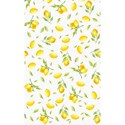 Dunicel® textil hatású papír Asztalterítő, citrom mintás, 138 x 220 cm. Nem vízálló!