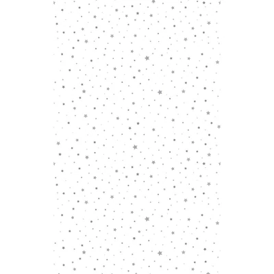 Dunicel® textil hatású papír Asztalterítő, ezüst csillag karácsonyi mintás, 138 x 220 cm, nem vízálló