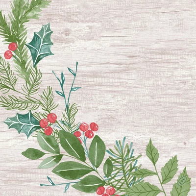 Dunisoft® textil hatású Szalvéta, téli lomb mintás, 40 x 40 cm, 1/4 hajtású, 60 db/csomag