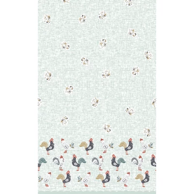 Dunicel® textil hatású papír Asztalterítő, húsvéti, kakas mintás, 138 x 220 cm, nem vízálló