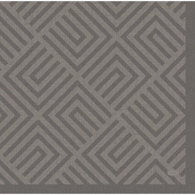 Dunisoft® textil hatású Szalvéta, szürke színű, mozaik mintás, 40 x 40 cm, 1/4 hajtású, 12 db/csomag