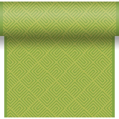 Dunicel® textil hatású papír Asztali futó, 3in1, kiwi színű, mozaik mintás, 0,40 x 4,8 m, nem vízálló
