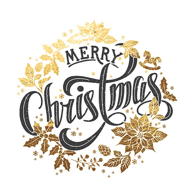 Paper+Design® Tissue Merry Christmas fekete - arany mintás Szalvéta, 33 x 33 cm, 3-rétegű