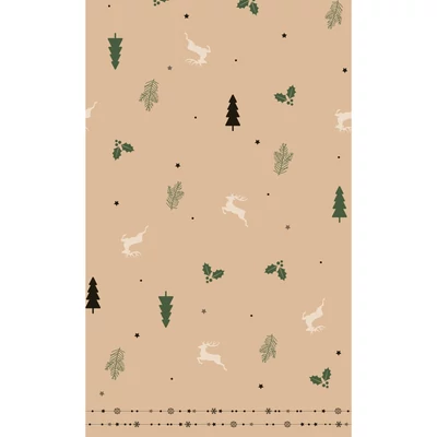 Dunicel® textil hatású papír Asztalterítő, karácsonyi mintás, 138 x 220 cm, nem vízálló