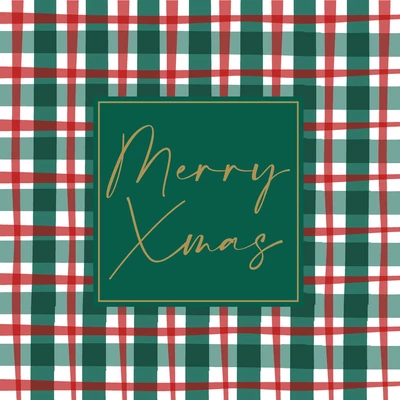 Paper+Design® Tissue Szalvéta, tradicionális Merry Xmas mintás, 33 x 33 cm, 1/4 hajtású, 3-rétegű, 20 db/csomag