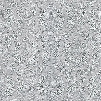 Paper+Design Tissue Szalvéta, dombornyomott, ezüst, 40 x 40 cm, 3-rétegű