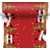 Paper+Design Dunicel® Asztali futó, karácsonyi, mikulás mintás, piros, 0,25 x 4 m