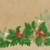 Tissue Szalvéta, karácsonyi piros bogyó mintás, 33 x 33 cm, 3-rétegű